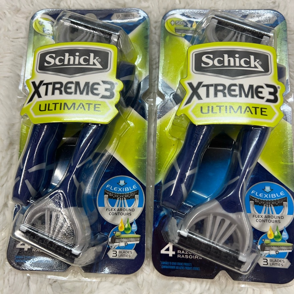 2 Men’s XTREME 3 ULTIMATE Disposables Razors 4 PACK Shea Butter, Aloe, Vit. E
